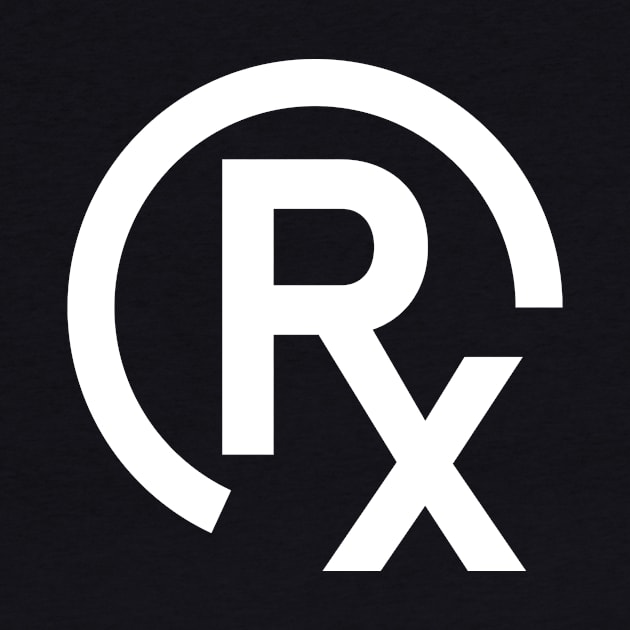 Rx Prescription Drugs - White Graphic by RxBlockhead